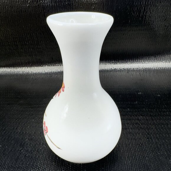 Vintage 1980s Pottery Vase Cherry Blossom Pattern Marked Heavy Stoneware Vase - Picture 9 of 11